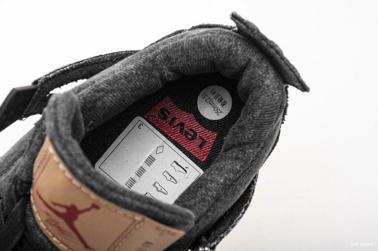 Black Air Jordan Denim AO2571-001 4 Levi's 0312